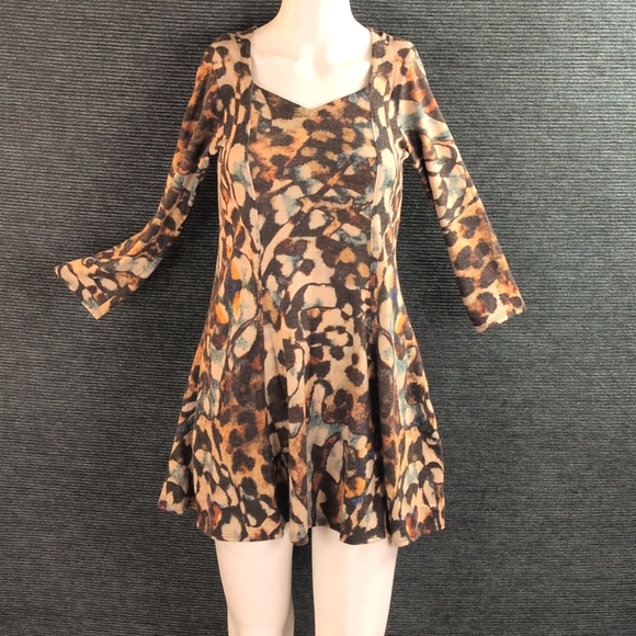 Amma Design Made In LA A-line Mini-Dress Abstract Colorful Pattern - Picture 4 of 14